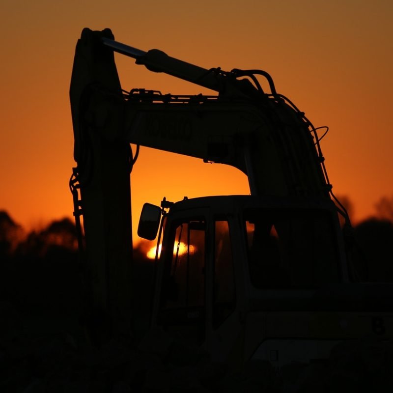 excavator, nature, construction machine